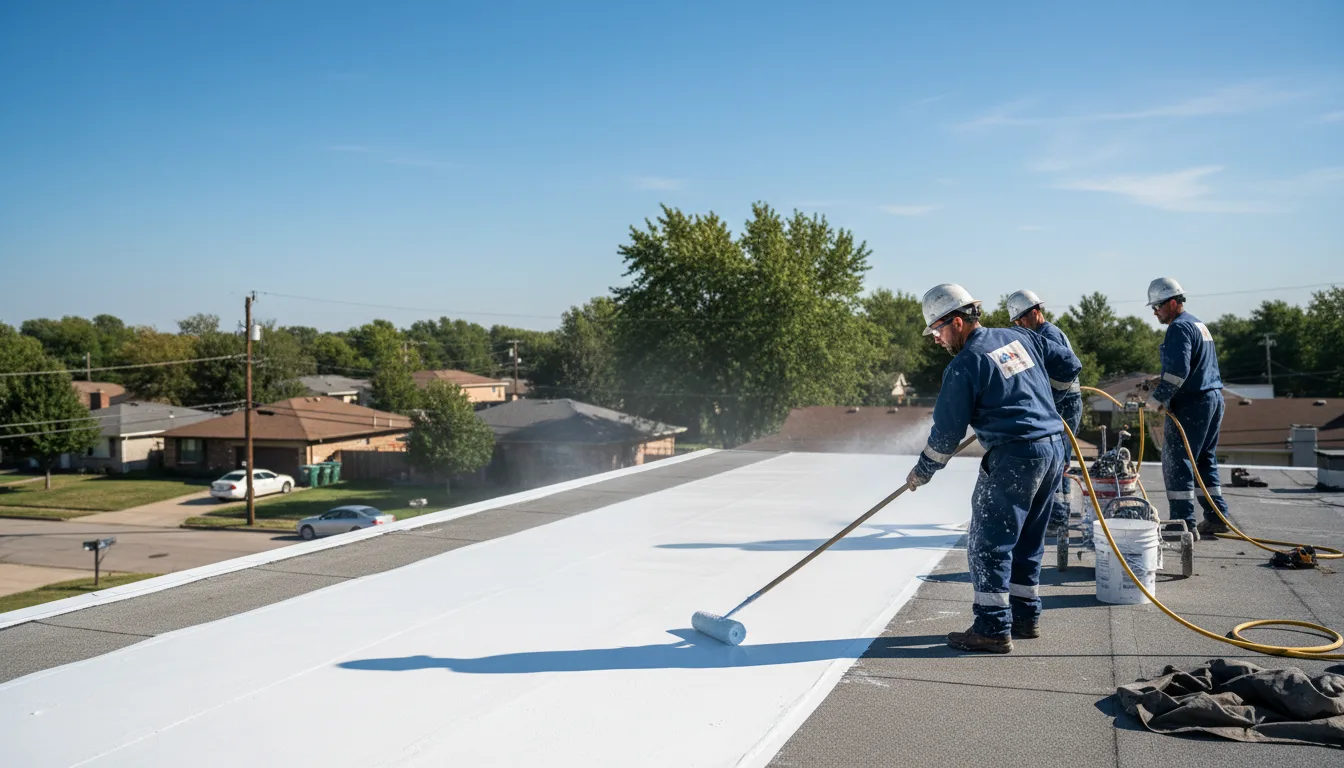 Commercial roof coating in Ennis, TX near me